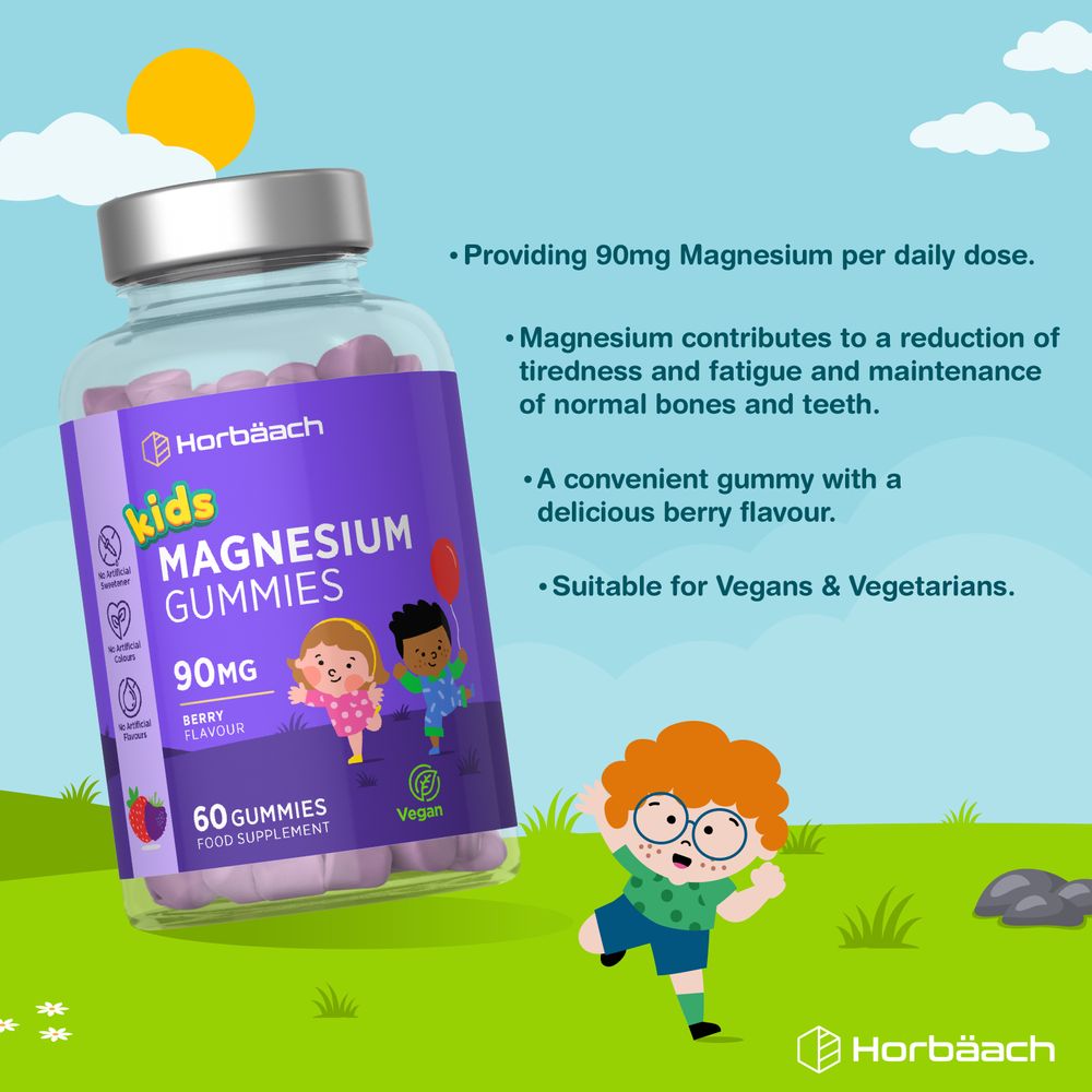 Magnesium for Kids 90 mg | 60 Gummies