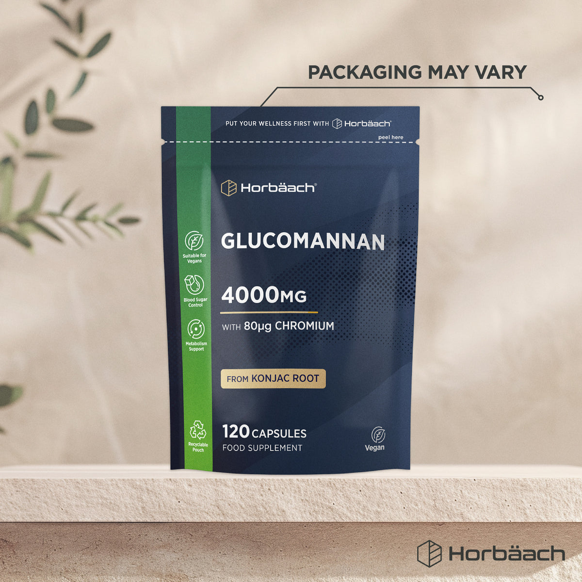 Glucomannan Capsules 4000mg | 120 Count | By Horbaach