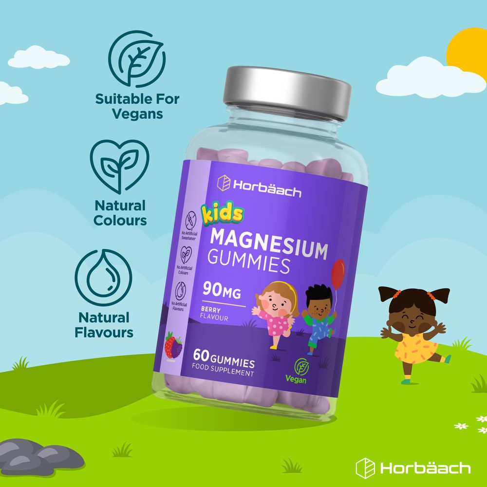 Magnesium for Kids 90 mg | 60 Gummies