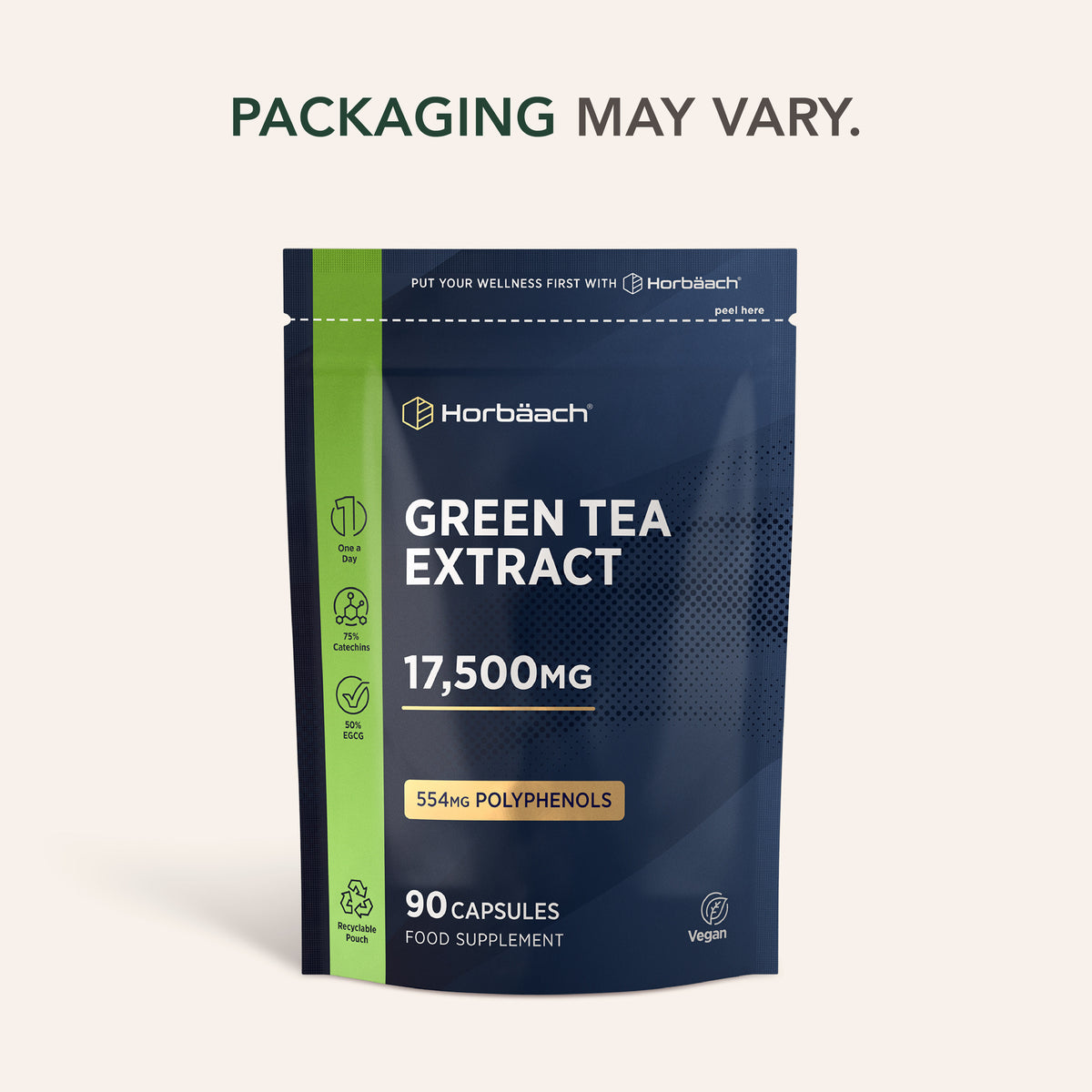 Green Tea Extract 17,500MG with 90 vegan capsules. Supplement with 554MG polyphenols, 75% catechins, 50% EGCG.
