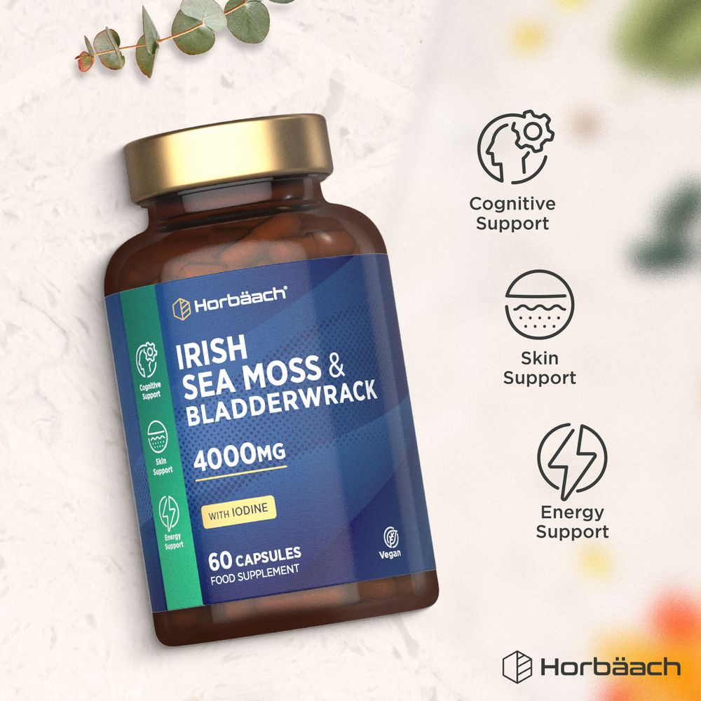 Irish Sea Moss and Bladderwrack 4000 mg | 60 Capsules