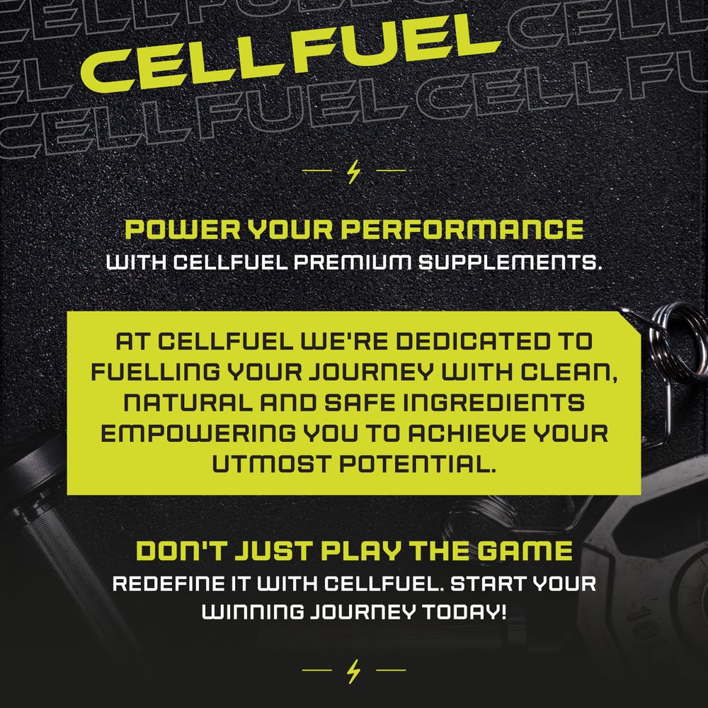 CELLFUEL: Power your performance with premium supplements. Dedicated to fuelling your journey with clean, natural, safe ingredients.