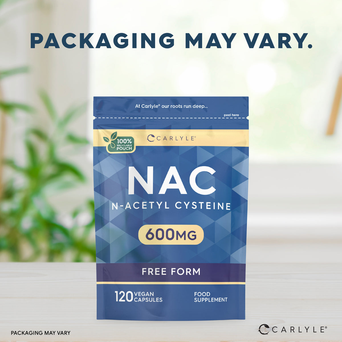 NAC N-Acetyl Cysteine 600mg, 120 Vegan Capsules.