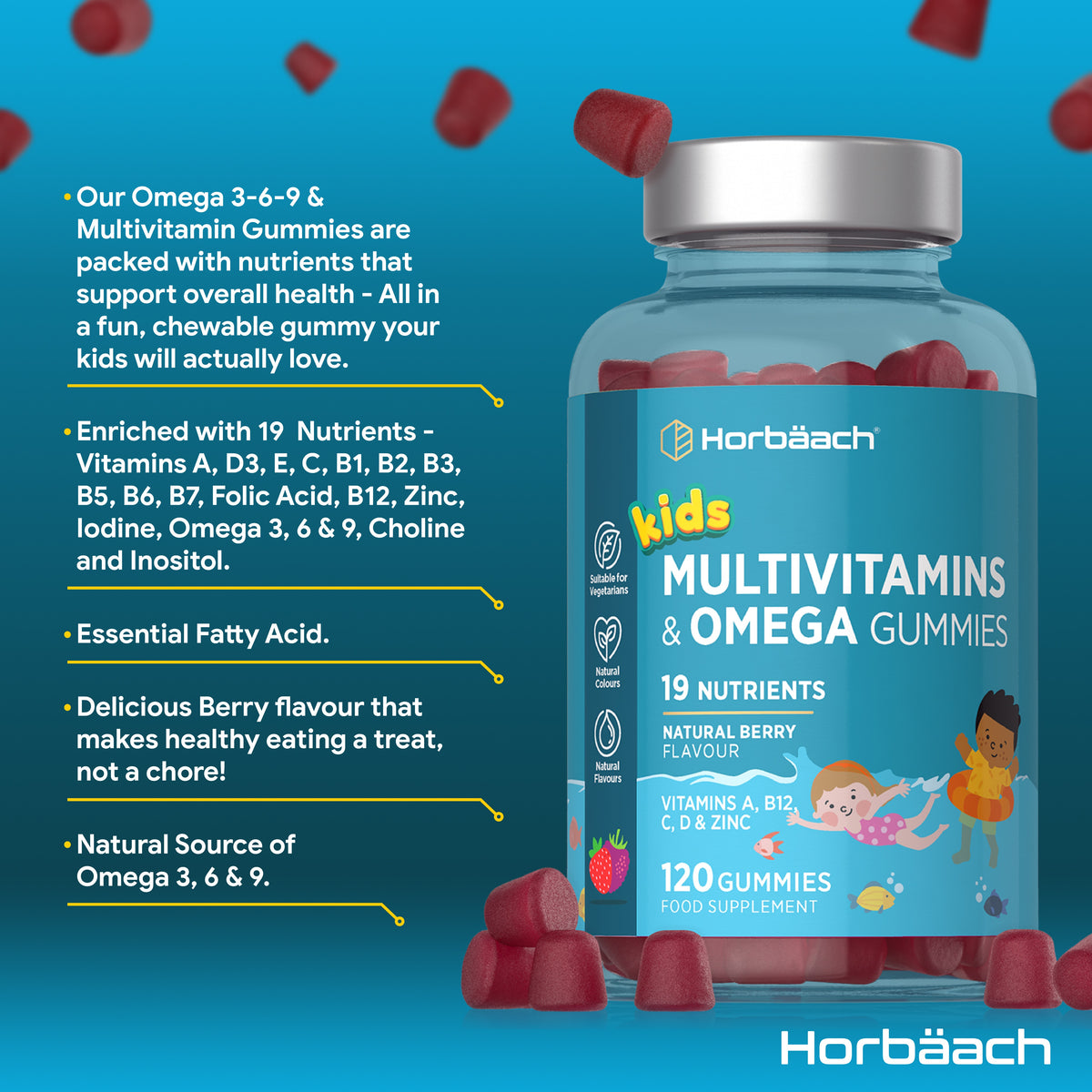 Multivitamin with Omega 369 For Kids | 60 Gummies
